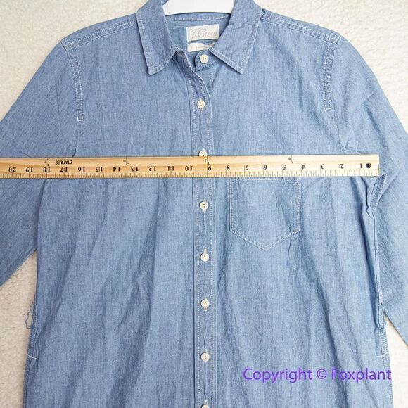 NEW J. Crew Classic-fit Chambray Shirt dress, size 2 - Picture 7 of 16